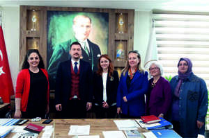 il Kadın Kolları Başkanı Nergis ince  ve Yönetimi'nden Başkan'a Ziyaret