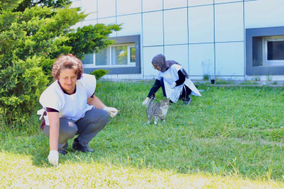 SAĞLIK ÇALIŞANLARI ÇÖPLERİ TOPLADI