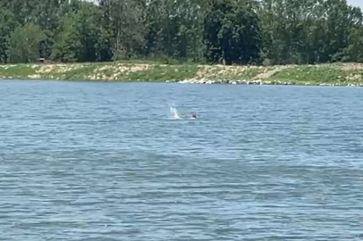 MERİÇ NEHRİNİ YÜZEREK GEÇTİ