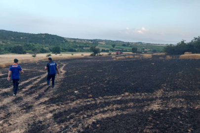 BUĞDAY TARLASINDA ÇIKAN YANGIN SÖNDÜRÜLDÜ