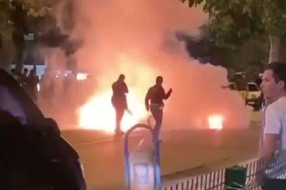 MOTOSİKLET CAYIR CAYIR YANDI