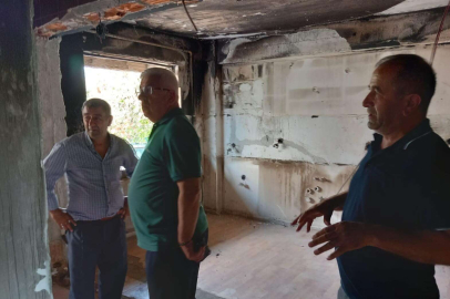 EVİ YANAN AİLEYE ZİYARET