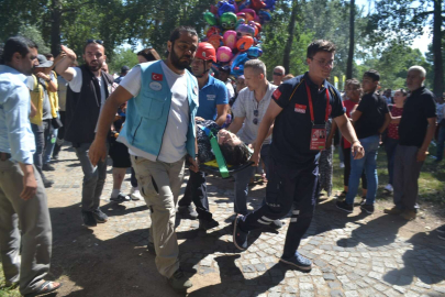 FLAŞ! SARAYİÇİ'NDE AĞAÇ DEVRİLDİ; 2 YARALI