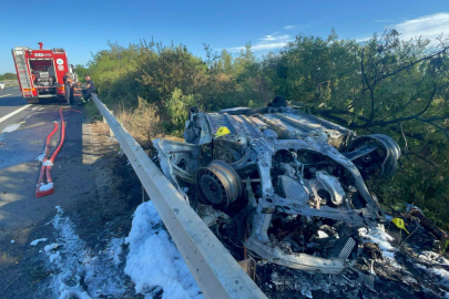 KAZA YAPAN OTOMOBİL SÜRÜCÜSÜ ÖLDÜ