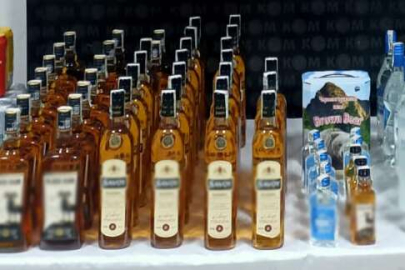 47 ŞİŞE KAÇAK İÇKİ YAKALANDI