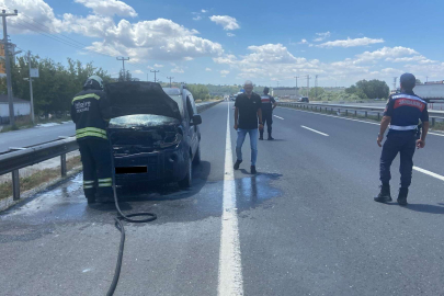 SEYİR HALİNDEKİ TİCARİ ARAÇ YANDI