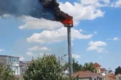 BAZ İSTASYONU ALEV ALEV YANDI