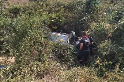 ŞARAMPOLE UÇAN OTOMOBİLDEKİ 4 KİŞİ YARALANDI