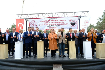 EKİCİ TEMEL ATMA TÖRENİNE KATILDI
