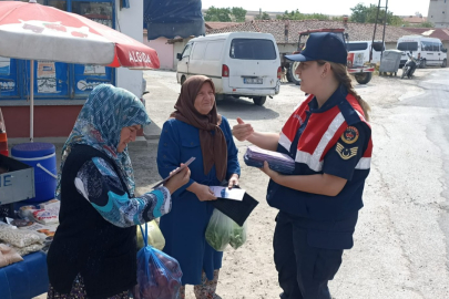 JANDARMA BROŞÜR DAĞITTI