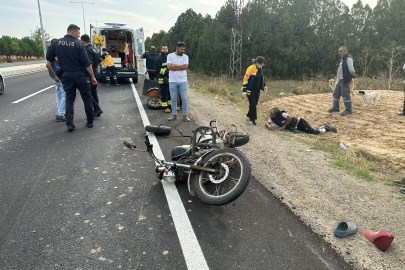 MOTOSİKLET İLE HAFİF TİCARİ ARAÇ ÇARPIŞTI