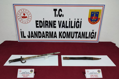 TARİHİ OLDUĞU DEĞERLENDİRİLEN KILIÇ VE KINI ELE GEÇİRİLDİ