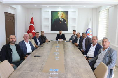 MUHTARLARDAN KAYMAKAMA HAYIRLI OLSUN ZİYARETİ