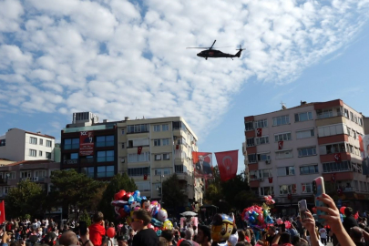 HELİKOPTERDEN MÜTHİŞ GÖSTERİ