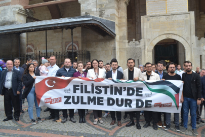 AK PARTİLİ GENÇLERDEN İSRAİL PROTESTOSU