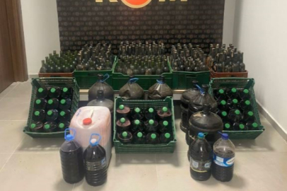 Tekirdağ’da 385 litre kaçak içki ele geçirildi