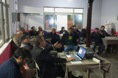 Kuştepe ve Hıdırca Köylerinde çiftçilere gece eğitimi