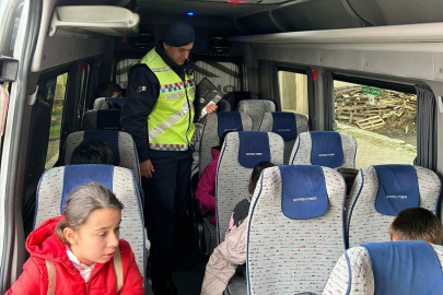 Enez’de öğrenci servisleri denetlendi