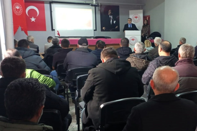 Pehlivanköy'de çiftçiler bilgilendirildi