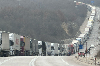 Hamzabeyli Sınır Kapısı'nda 19 kilometrelik tır kuyruğu