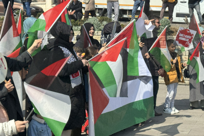 İsrail'in Gazze'ye yönelik saldırıları protesto edildi