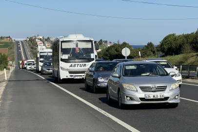 Tekirdağ-İstanbul kara yolunda yoğunluk yaşanıyor