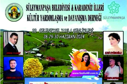 Tekirdağ'da 20. Yayla Şenlikleri düzenlenecek