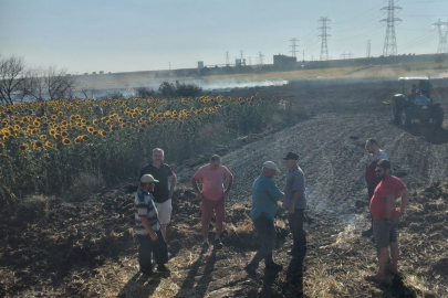 Kırklareli'nde 100 Balya Saman Kül Oldu