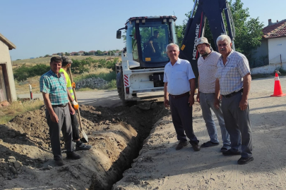 Esetçe Beldesinde Doğal Gaz Altyapı Çalışmaları Sürüyor