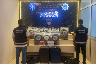 Kapıkule'de Bir TIR'da 25 Kilo 640 Gram Skunk Ele Geçirildi