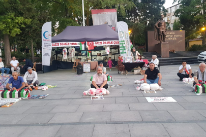 Tekirdağ'da Gazze'ye Destek İçin "İnsanlık Çadırı" Kuruldu