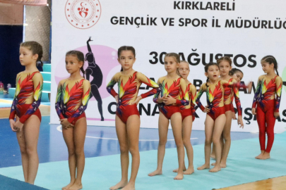 Kırklareli'nde Jimnastik Yarışması Yapıldı