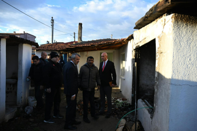 Vali Sezer’den Yangınzede Aileye Ziyaret