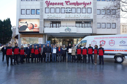Çorlu Belediyesi’ne Arama Kurtarma Çalışmaları İçin Yeni Araç Desteği