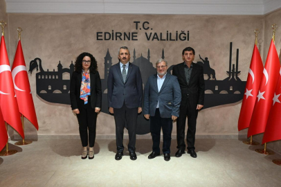 Hüseyinov, Edirne Valisi Yunus Sezer’i Ziyaret Etti
