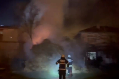 Kapaklı'da Samanlıkta Çıkan Yangın Korkuttu