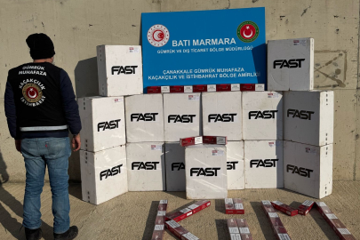Çanakkale'de Bir Gemide 7 Bin 500 Paket Kaçak Sigara Ele Geçirildi