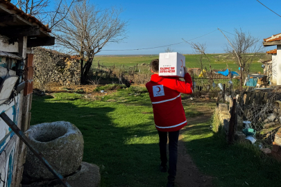 Kırklareli’nde Türk Kızılay'dan Gıda Yardımı