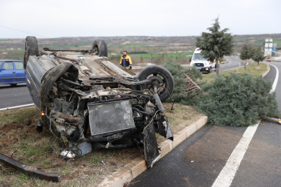 Kırklareli'nde İki Otomobilin Çarpıştığı Kazada 2 Kişi Yaralandı