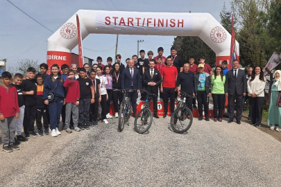 Havsa’da Okul Sporları Kapsamında Bisiklet Yarışı Düzenlendi