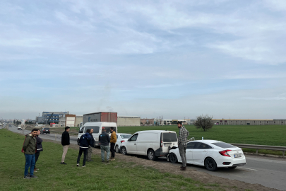 Tekirdağ'da 4 Araç Birbirine Girdi: 1 Yaralı