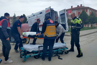 Edirne’deki Kazada Motokurye Yaralandı