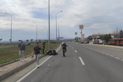 Edirne’de Yunan Sürücü Motosiklete Çarptı
