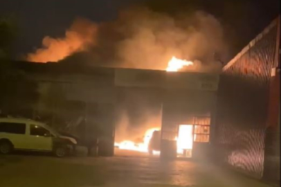 Tekirdağ'da İşyeri Alev Alev Yandı