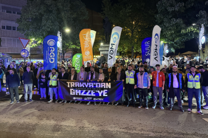 Kırklareli'nde, İsrail'in Gazze'ye Yönelik Saldırıları Protesto Edildi