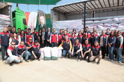 Biga'da Çiftçilere Hibeli Çeltik ve Sorgum Tohumu