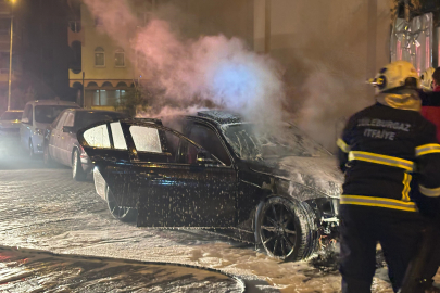 Lüleburgaz'da Otomobil Yangını