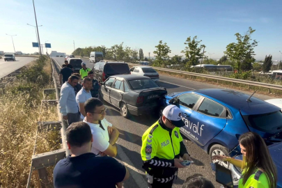Çorlu'da Zincirleme Kaza; 1 Yaralı