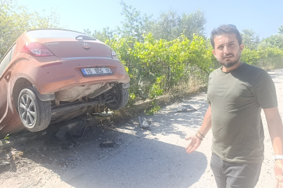 Virajı Alamayan Araçlar Bahçeye Uçuyor