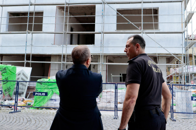 Emniyet Müdürü Kurt, Yapımı Devam Eden Emniyet Müdürlüğü Binasında İncelemelerde Bulundu